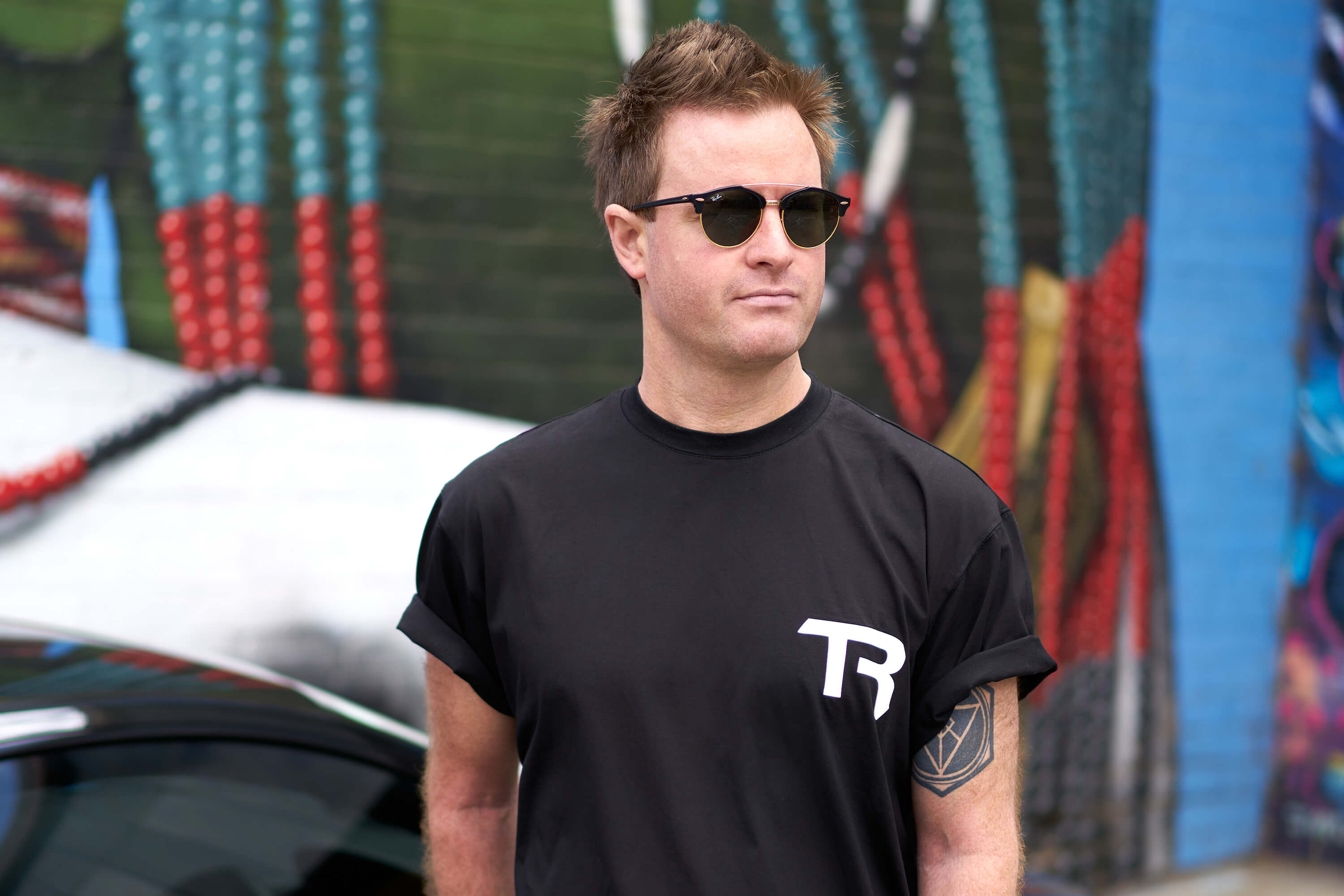 trak-racer-tr-monogram-t-shirt-cotone-nero image 6