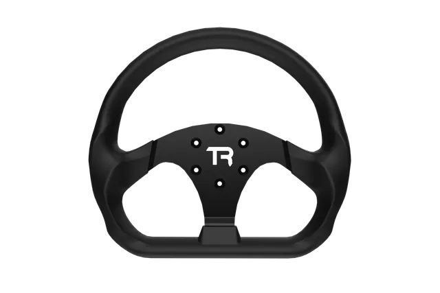 trak-racer-corona-volante-gt-330mm-13-flat-bottom-chiusa-in-alluminio-con-grip-s image 1