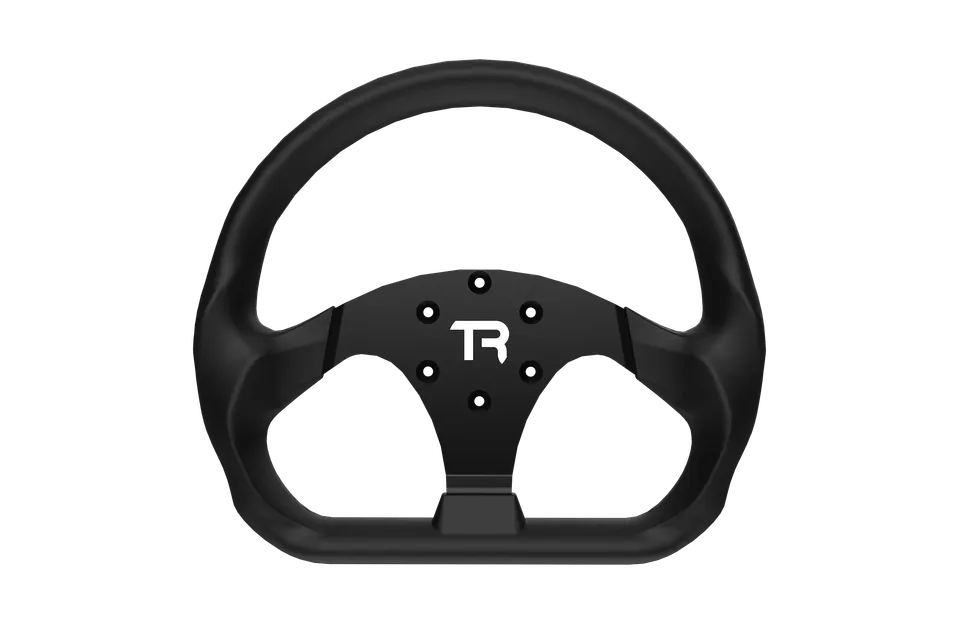 trak-racer-corona-volante-gt-330mm-13-flat-bottom-chiusa-in-alluminio-con-grip-s image 1