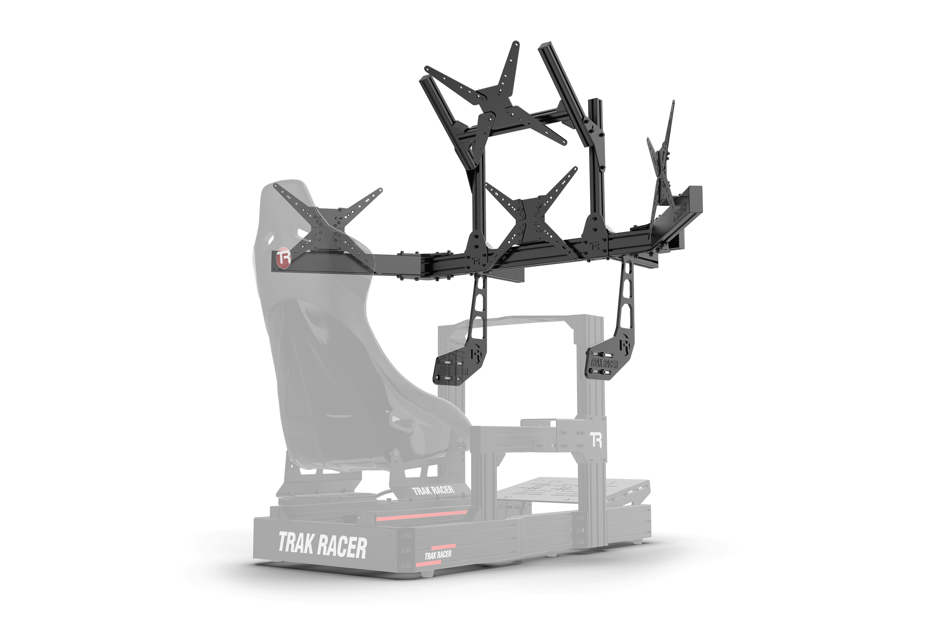 trak-racer-supporto-4-monitor-da-cockpit-fino-a-45-nero image 3