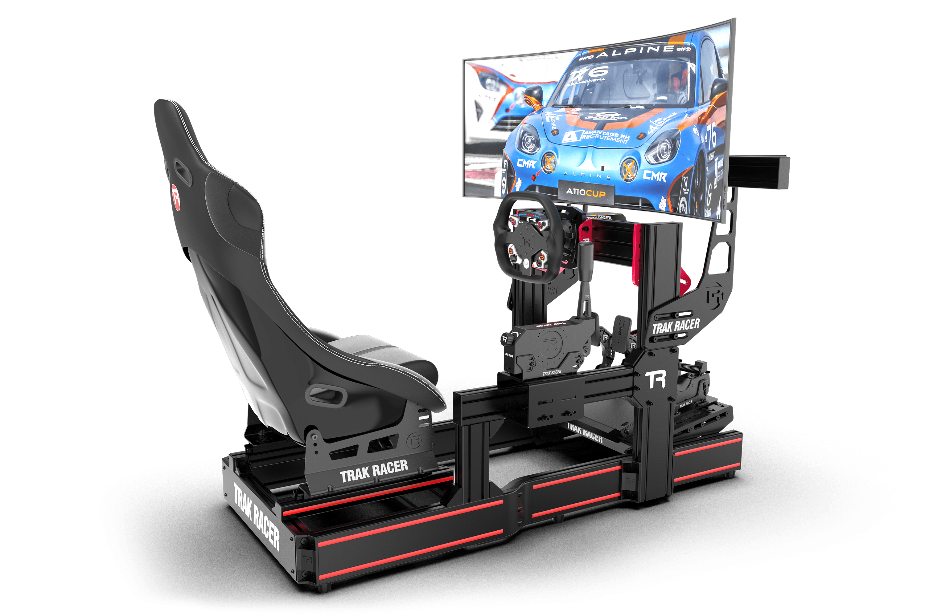 trak-racer-tr120s-v2-racing-simulator-con-kit-slitte-sedile image 8