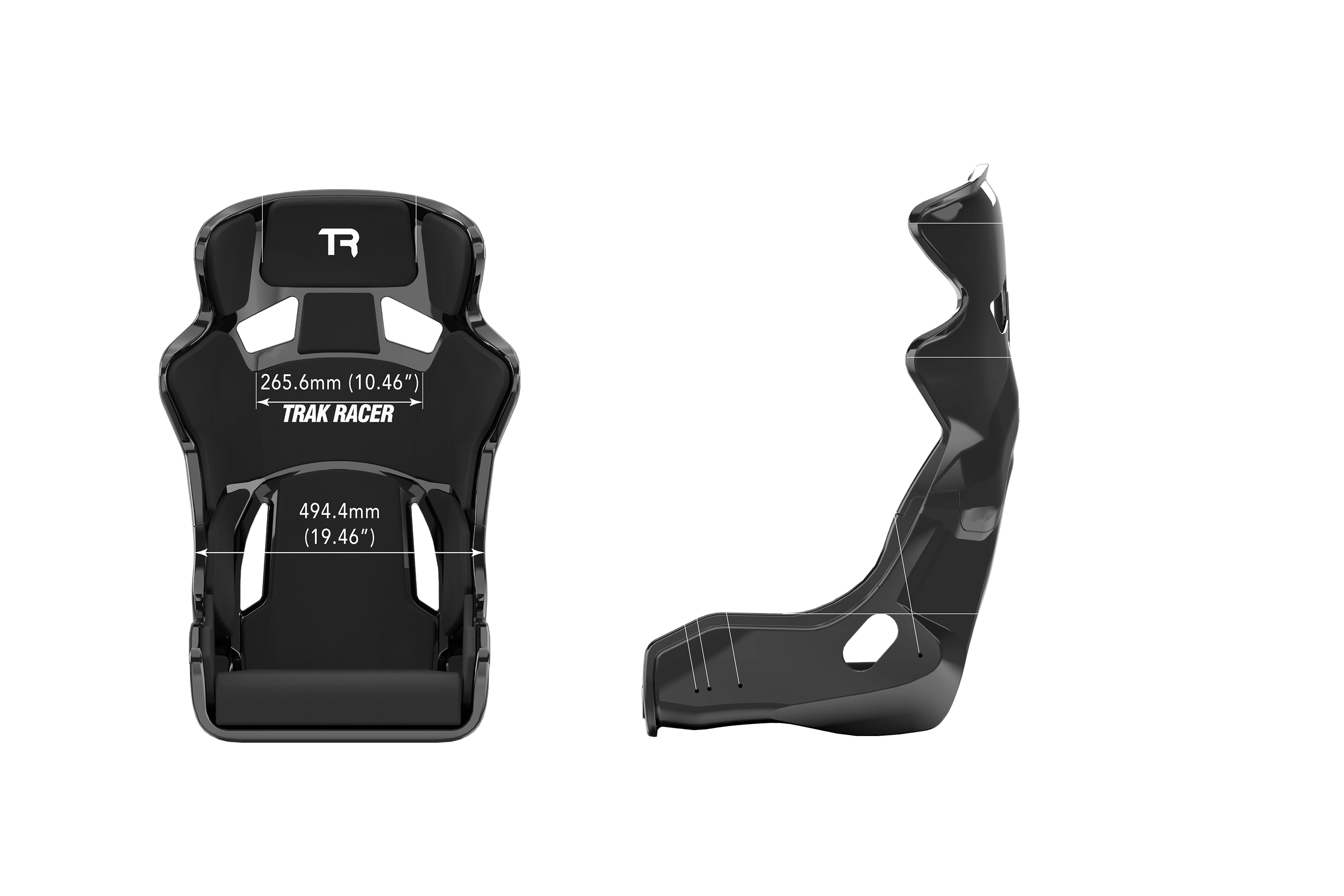 trak-racer-trs-gt-pro-sedile-racing-a-guscio-in-fibra-di-vetro-nero image 7