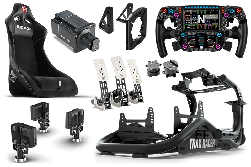 trak-racer-tr8-pro-bundle-completo-con-volante-direct-drive-25nm-pedali-e-motion image 1