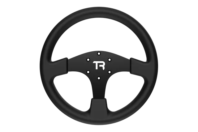 trak-racer-corona-volante-rotonda-330mm-13-alluminio-con-grip-silicone image 1