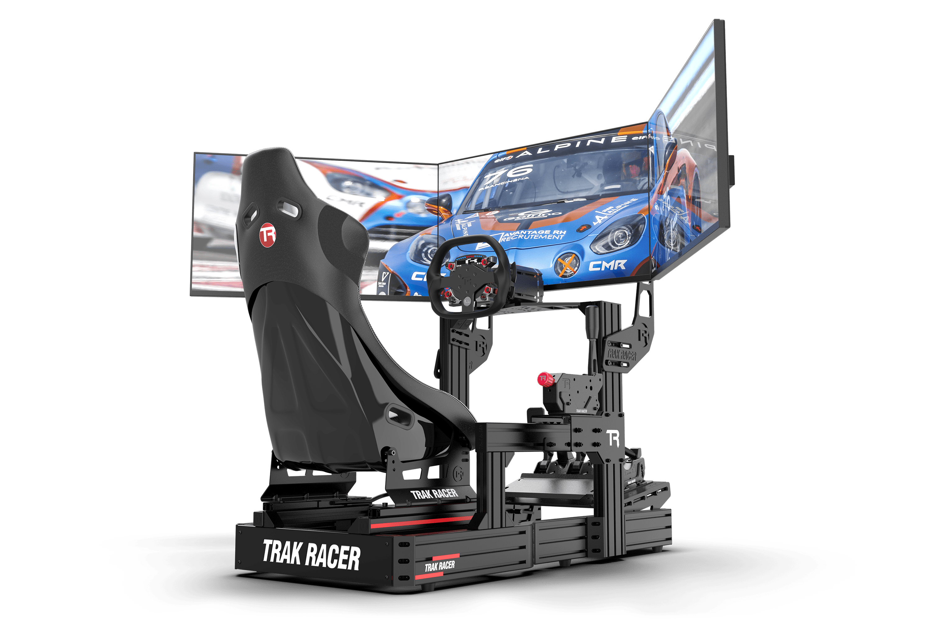 trak-racer-stand-triplo-monitor-integrato-a-cockpit-fino-a-45-per-sim-racing-e-f image 1