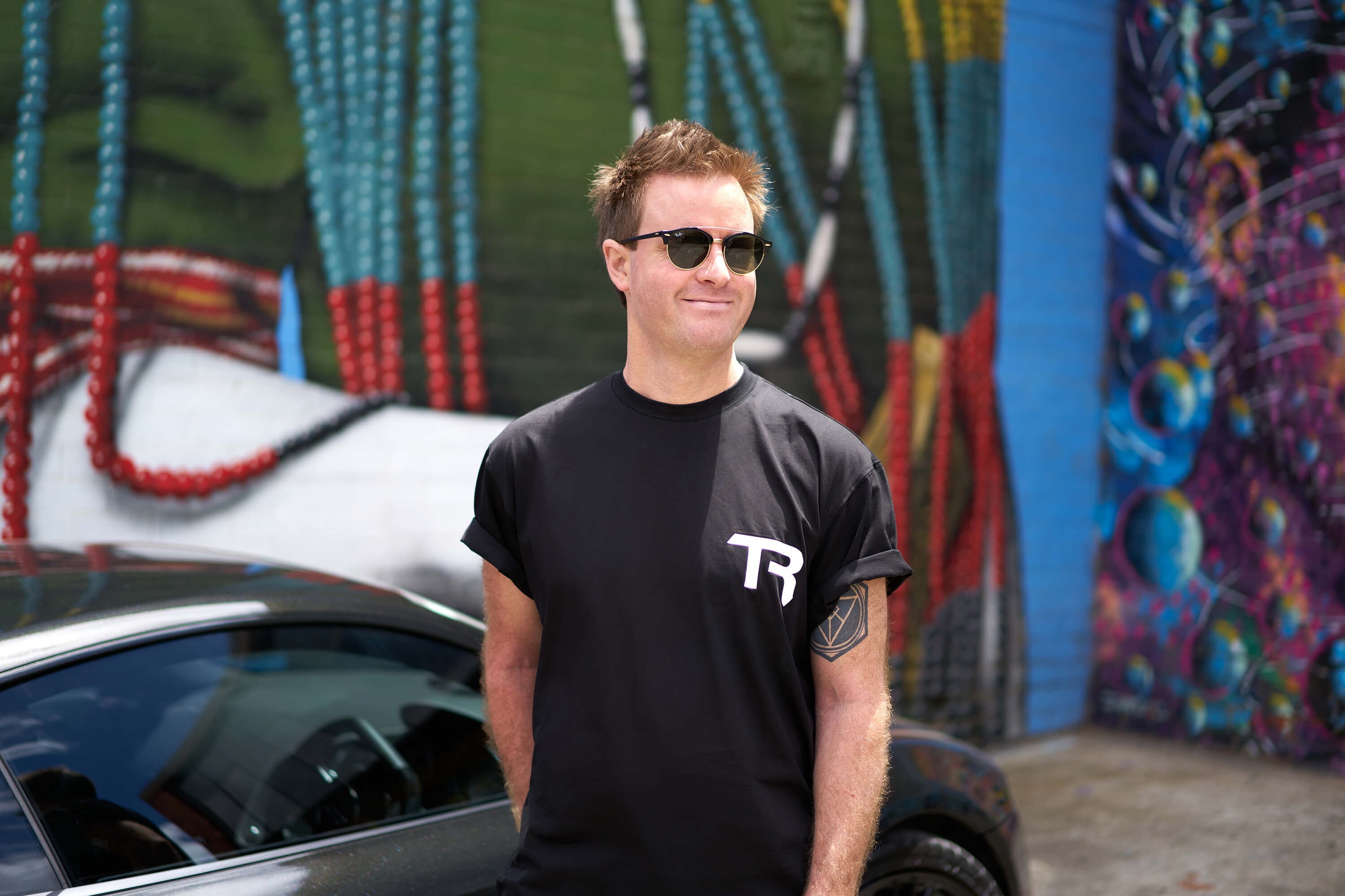trak-racer-tr-monogram-t-shirt-cotone-nero image 7