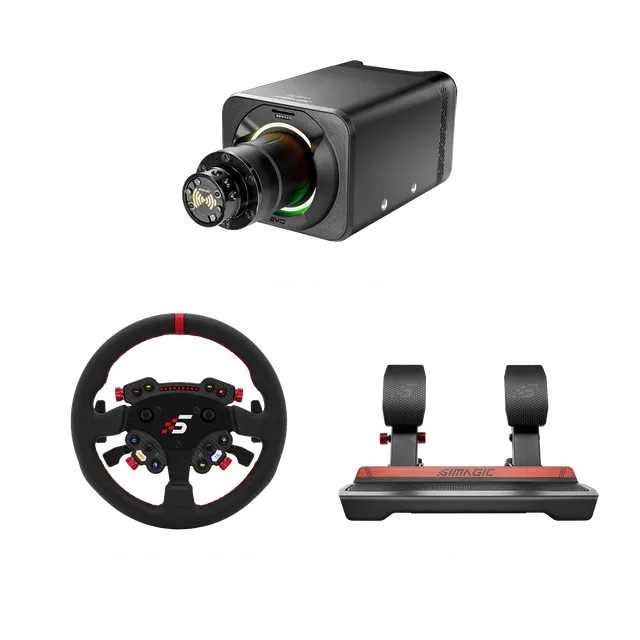 simagic-blue-flag-gtpro-r-k-p700-bundle-base-alpha-evo-volante-gtpro-pedali-p700 image 1
