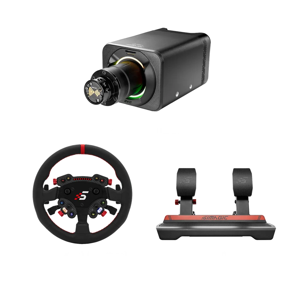 simagic-blue-flag-gtpro-r-k-p700-bundle-base-alpha-evo-volante-gtpro-pedali-p700 image 1