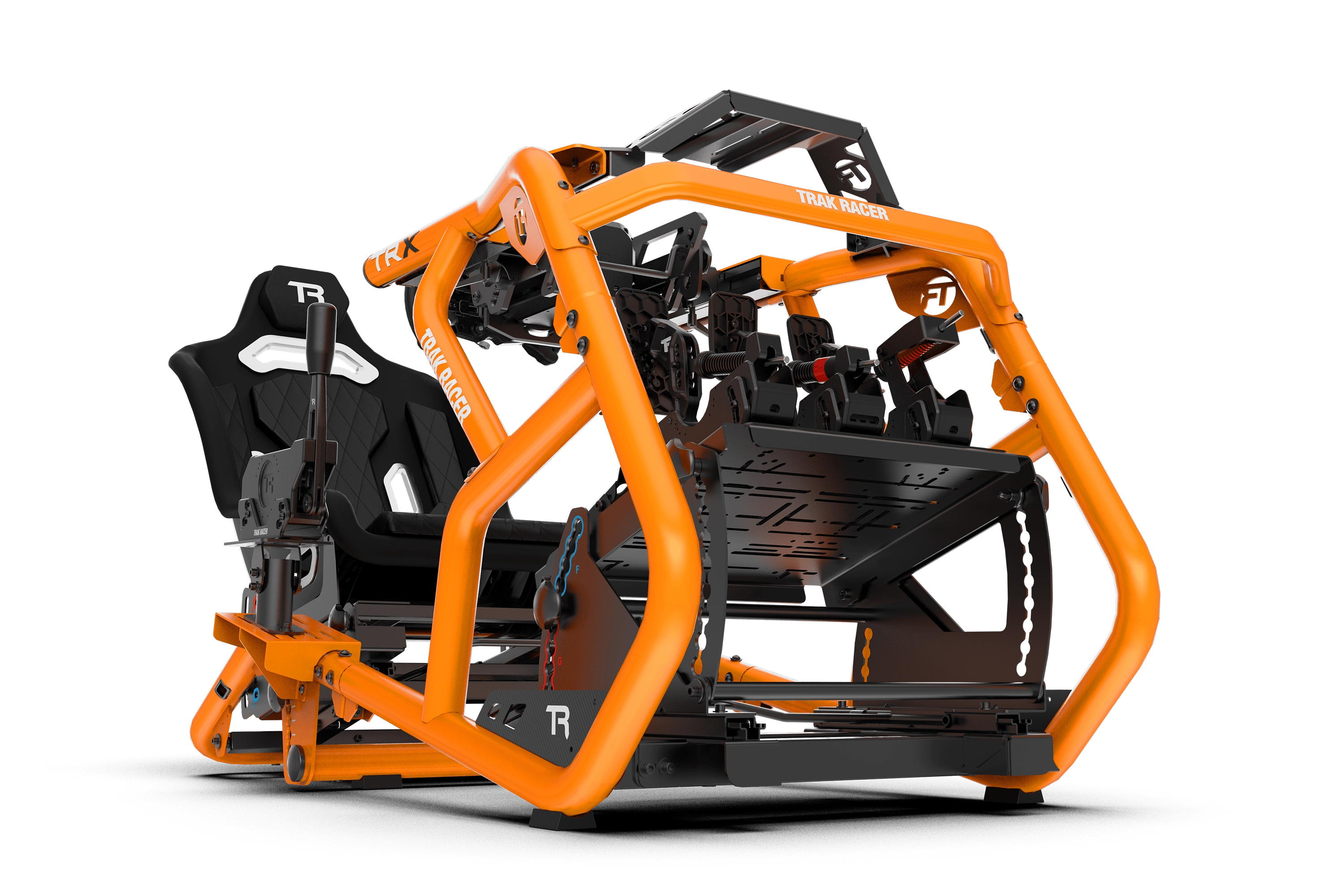 trak-racer-trx-v2-racing-simulator-sunset-orange-cockpit-premium image 1