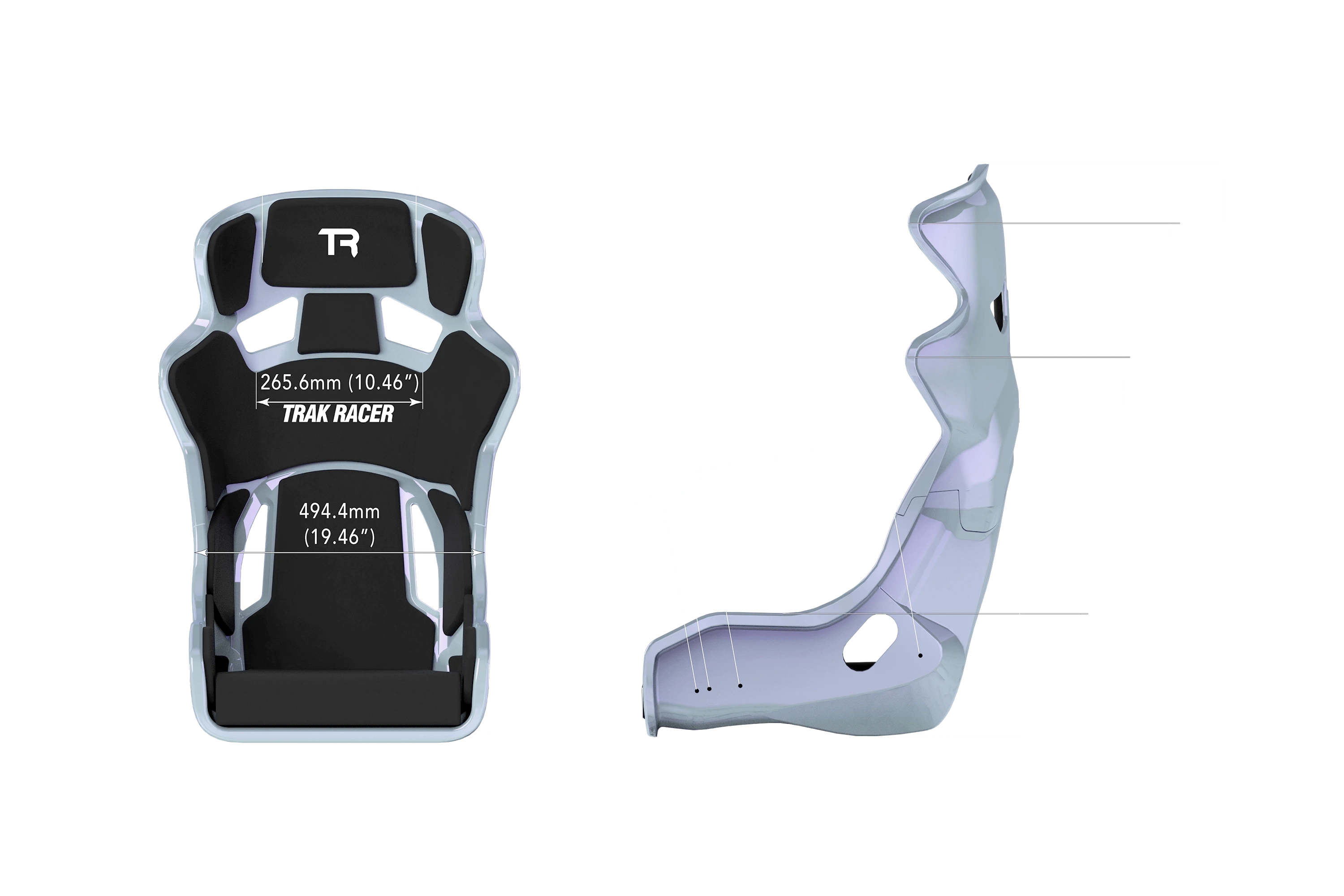 trak-racer-trs-gt-pro-sedile-bucket-fiberglass-blu-perlescente-color-shift image 5