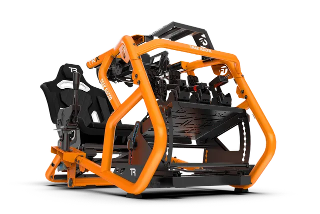 trak-racer-trx-v2-racing-simulator-sunset-orange-cockpit-premium image 1