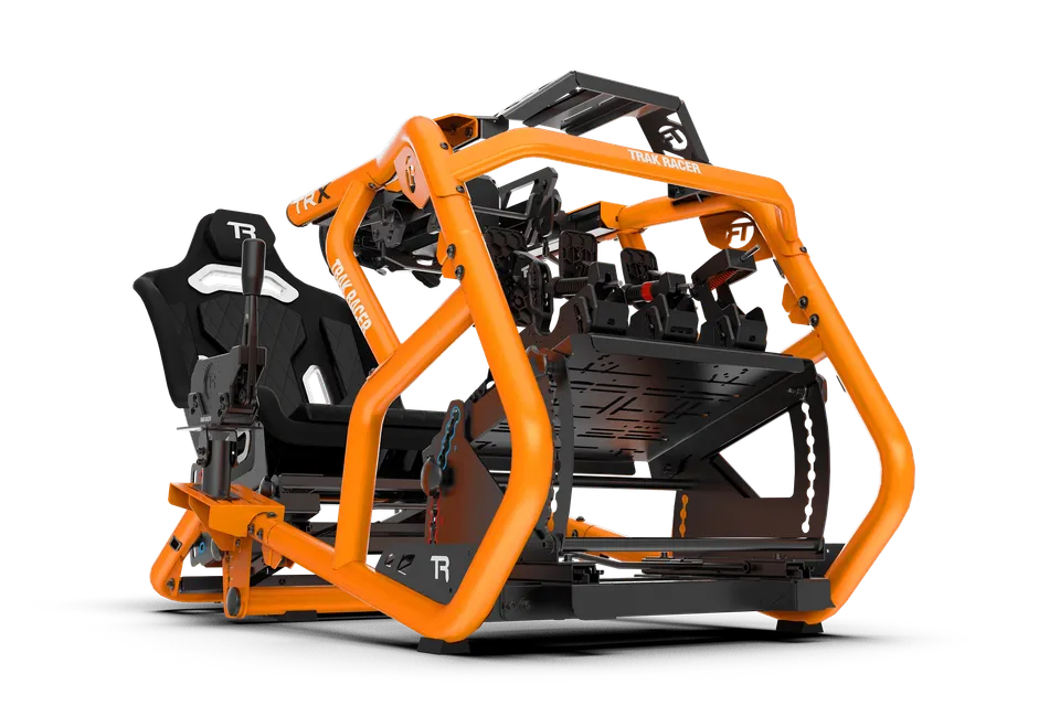 trak-racer-trx-v2-racing-simulator-sunset-orange-cockpit-premium image 1
