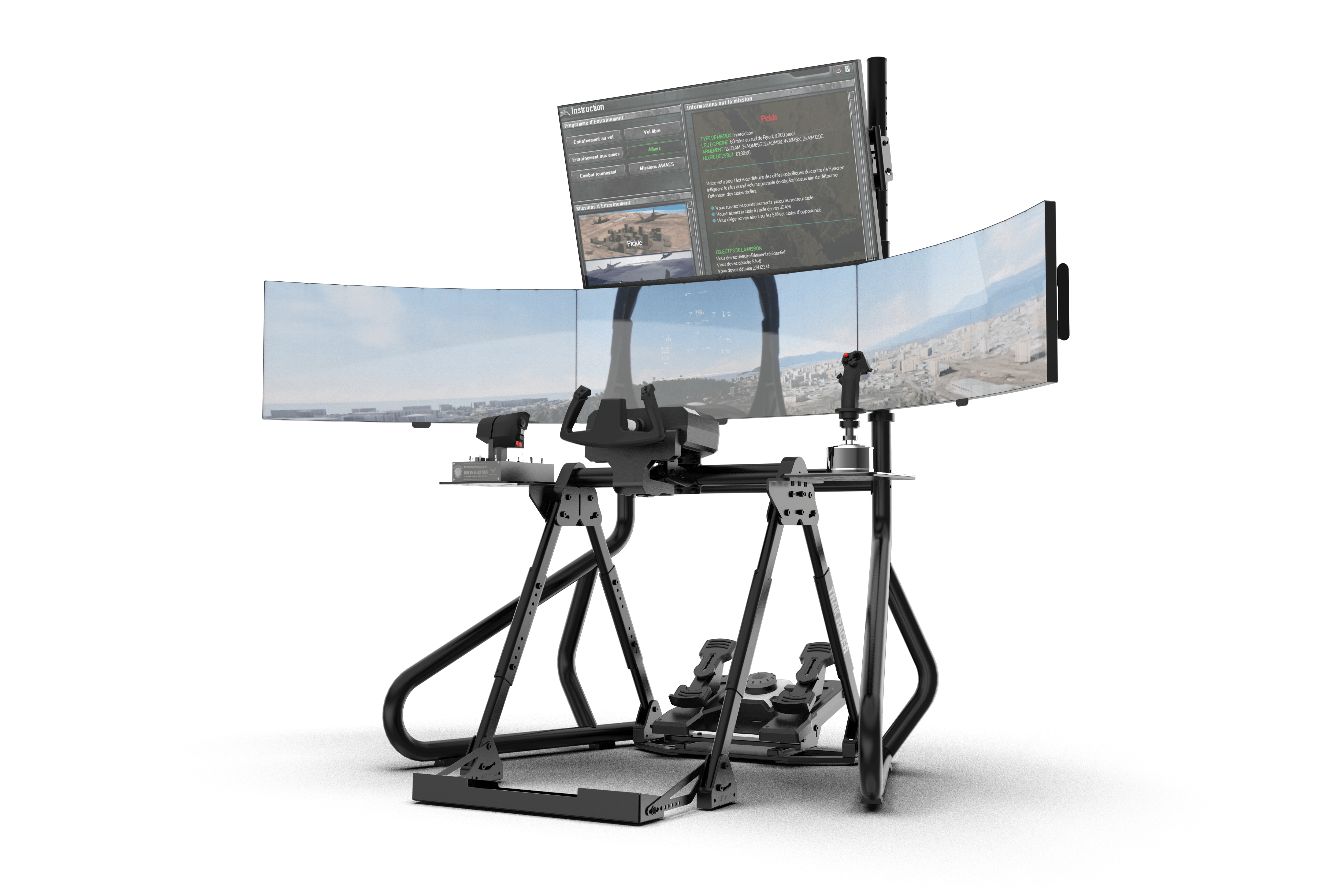trak-racer-fs3-v2-stand-flight-simulator-yoke-e-pedali-volo image 2
