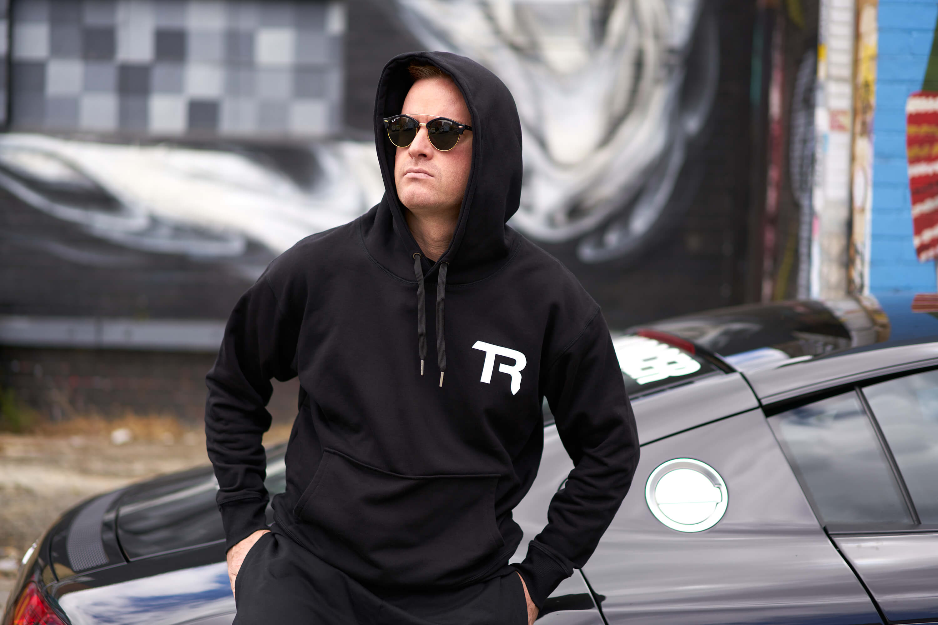 trak-racer-tr-felpa-con-cappuccio-in-cotone-monogram-logo image 3