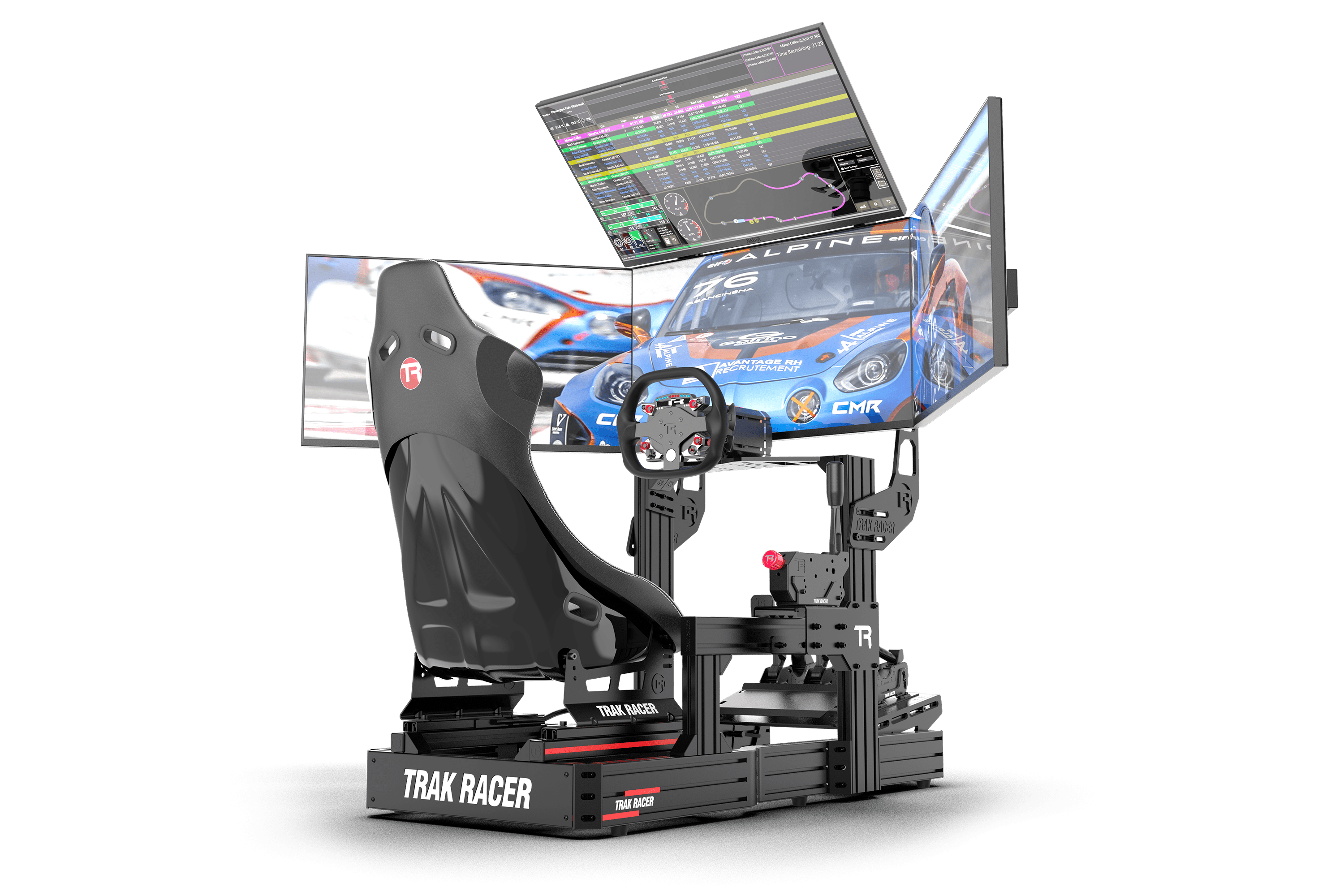 trak-racer-supporto-4-monitor-da-cockpit-fino-a-45-nero image 1