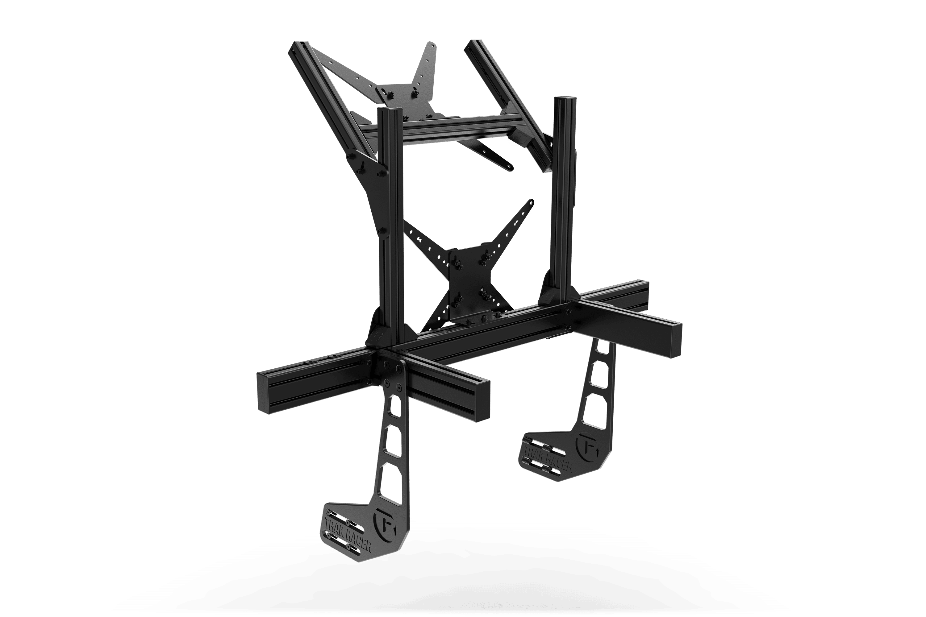 trak-racer-cockpit-mounted-dual-monitor-stand-supporto-doppio-monitor-fino-a-80 image 3